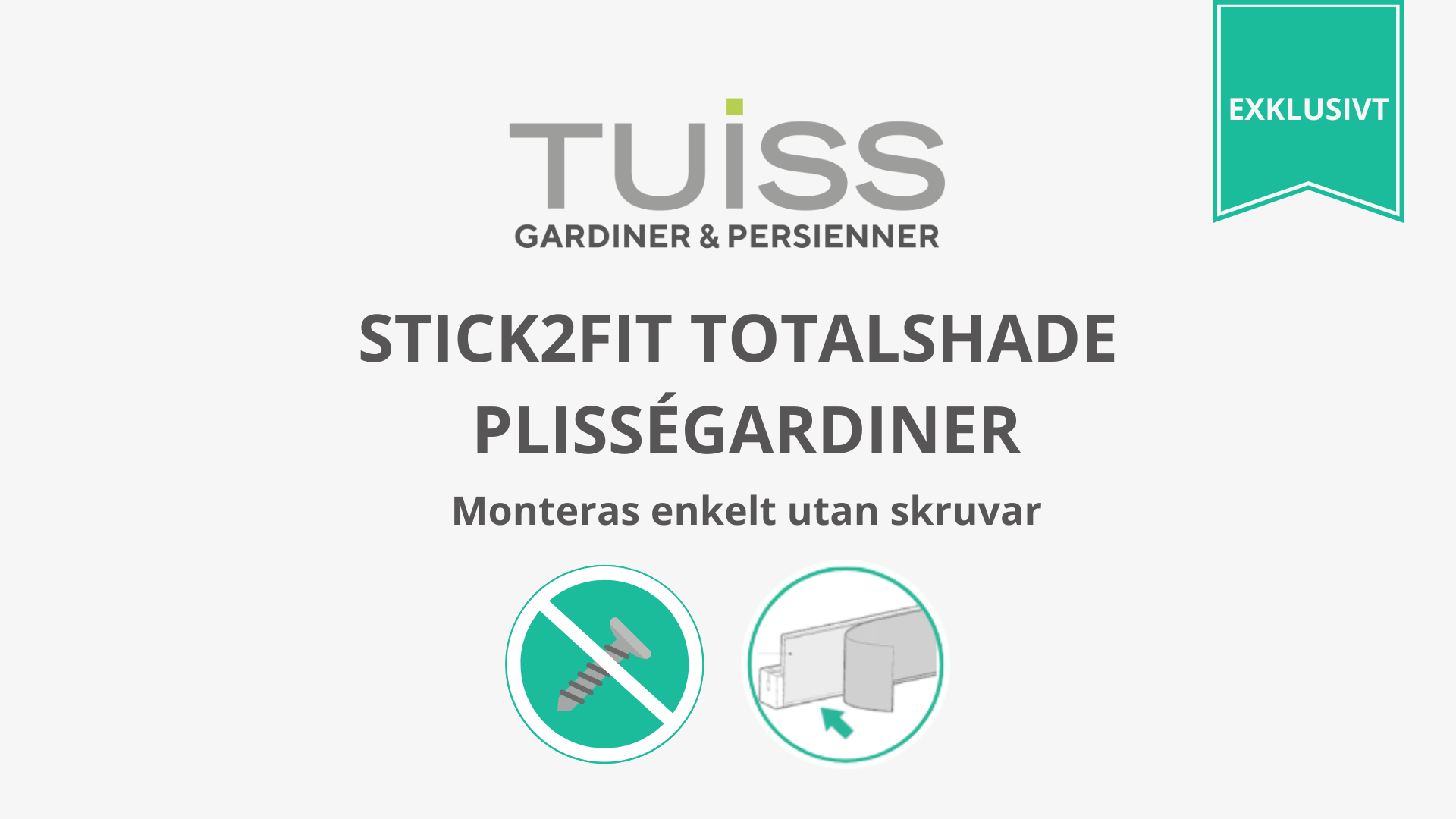 Stick2Fit TotalShade plisségardin